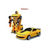 SUDEN Bumblebee Robota Dönüşen Araba Pilli - Işıklı, Sesli, Camaro Mia Araba, Robot Araba-25 Cm