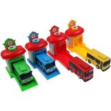 Suden Tayo Oyuncakları 4'lü Set Renkli Otobüs ve Garaj Seti Eğlenceli Oyun Deneyimi