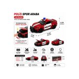 SUDESA OYUNCAK KIRMIZI ÇEK BIRAK METAL POLİS ARABASI KAPUTU AÇILABİLEN OZA.62206