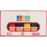 Südor 6 Renkli Ebru Boyası Set 25 ml Damlalıklı Model Sd856 Su Bazlı Kullanım