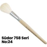 Südor 758 Ponpon Fırça No: 24 Sanatsal Kullanım İçin Özel Tasarım Renkli Seçenekler
