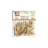 Sudor Ahşap Mandal 3.5Cm - Naturel - 25 Adet