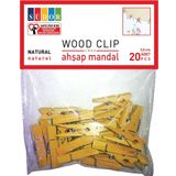 Sudor Ahşap Mandal 3.5cm - Renkli - 25 Adet