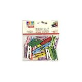 Südor Ahşap Mandal, 3,5 cm, 20'li Set, Renkli