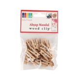 Südor Ahşap Mandal Natural Küçük Mini Mandal (30 Adet) Bs-100