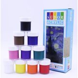 Südor Akrilik Boya 10 Renk 20 ml 1 Paket Akrilik Boya Seti 10'lu Ahşap Tuval Taş Ağaç Boyamalar Için Idea Boyama Seti