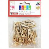 SÜDOR BS129 AHŞAP MANDAL BÜYÜK BOY 3.5cm NATURAL 20Lİ