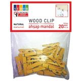Südor Büyük 3.5 cm 20'li Naturel Ahşap Mandal