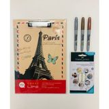 Südor Desenli Sekreterlik - Sharpie Metalik Kalem 3 Renk- Tack-It Hamur Yapıştırıcı