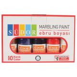 Südor Ebru Boyası 10 Renk x 30 ml. Damlalıklı Şişe