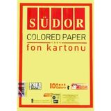 Südor Fon Kartonu 10 Renk 24X34 cm – Renkli El Işi ve Hobi Kağıt Seti - Çok Renkli