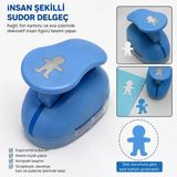 Südor İnsan Şekilli Şekilli Delgeç Orta Boy Fon Kartonu Kağıt Eva Delgeç |Scrapbook Hobi Delgeci