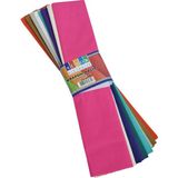 Südor Krapon Kağıdı - 10 Parça Canlı Renkler, 50x200 cm, Düz Desen