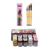 Südor Kumaş Boyama Seti 10 x 25 Ml. Pebeo Fırça (Set 5)
