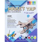 Südor MD20115X15X6 cm Ahşap Maket Uçak Boyama Seti