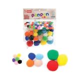 Südor Mikro Pastel Ponpon Seti 10-20-30MM - Çok Renkli