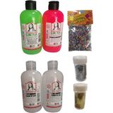 Südor Mona Lisa 250 ml Slime Slaym Yapma Seti 4 Adet Renkli Köpük ve Sim ile Eğlenceli Aktiviteler - Set x Set x Karışık-Çok Renkli