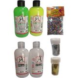 Südor Mona Lisa 250 ml Slime Yapma Seti 4 Adet Fosforlu Sarı Yeşil Köpük ve Sim ile Eğlenceli Aktivite - Set x Set x Karışık-Çok Renkli
