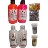 Südor Mona Lisa 250 ml Slime Yapma Seti 4 Adet Renkli Köpük ve Sim ile Yaratıcı Oyun Seti - Set x Set x Karışık-Çok Renkli