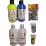 Südor Mona Lisa Slime Slaym Yapma Seti 250 ml 4 Adet Çok Renkli Köpük ve Toz Sim ile Eğlenceli - Set x Set x Karışık-Çok Renkli