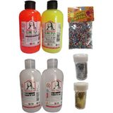 Südor Mona Lisa Slime Yapma Seti 250 ml 4 Adet Çok Renkli Köpük ve Toz Sim İçerir - Set x Set x Karışık-Çok Renkli