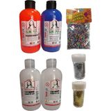 Südor Mona Lisa Slime Yapma Seti 250 ml x 4 Renkli Köpük ve Toz Sim ile Eğlenceli Yaratıcılık - Set x Set x Karışık-Çok Renkli