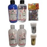 Südor Mona Lisa Slime Yapma Seti 250ml 4 Adet Çok Renkli Köpük ve Toz Sim ile Eğlenceli Aktivite - Set x Set x Karışık-Çok Renkli