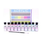 Südor Monalisa Akrilik Boya 10 Chalk x 40 ml + Fırça Set - Renkli