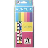 Südor Monalisa Akrilik Boya 12 Renk 12X12 ml Tüp Canlı Renkler ile Hızlı Kuruma Özelliği