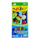 Südor MY0123 Mydido Sulu Boya 12 Renk Büyük Boy Seti Çocuklar İçin Güvenli Kullanım