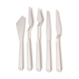 Südor Plastik Spatula 5'Li Set Model Sf9011 Beyaz Renkli Sanatsal Malzemeler İçin Kullanım