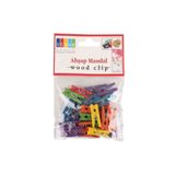 Südor Renkli Ahşap Mandal Küçük Mini Mandal (30 Adet) Bs-99