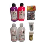 SÜDOR Slime Slaym Yapma Seti 250ml* 4 adet + Toz Sim 2 Adet + Köpük
