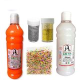 Südor Slime Yapma Seti Fosforlu Turuncu Renk Südor Hazır Slime Yapma Seti Renk Boya Sim Köpük Slime Paketi - 500 ml - Slime Seti