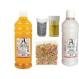 Südor Slime Yapma Seti Sarı Renk Südor Hazır Slime Yapma Seti Renk Boya Sim Köpük Slime Paketi - 500 ml - Parlak Sarı - Slime Seti