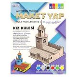 Südor Südor Ahşap Kutulu Maket Kız Kulesi Boyama Seti Büyük