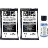 Südor Toz Kumaş Boyası 2'li Siyah + 40 ml Fiske