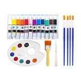 Südor Yağlı Boya Seti 12 x 12 ml Tüp Yağlı Boya Fırça Seti + Zemin Fırçası + Palet