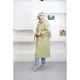 Suede Style 6348- Rahat Şık Fermuarlı Cepli Kol Bağlama Detaylı Yumuşak Modal Kumaş Uzun Kapüşonlu Kadın Tunik