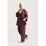 Suede Style 6398 - Şık Rahat Modal Yumuşak Dokuma Kumaş Salaş Kadın Takımı