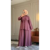 Suede Style 6482 - Şık Rahat Modal Viskon Salaş Kadın Gömlekli Pantolon Takım