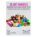 Suelo Butik 30 Adet Eklemleri Hareketli, Organik, Eğitici Minik Hayvan Figür Oyuncak Seti Miniş Bücürler 4-6 Cm