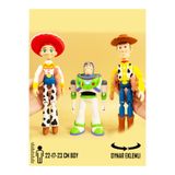 Suelo Butik 3'lü Set Woody, Jessie, Buzz Işık Yılı Toy Story 5 Oyuncak Hikayesi Eklemleri Hareketli Figür Oyuncak 17-22-23 CM