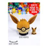 Suelo Butik ÖZEL SERİ! Açılır-Kapanır Eevee Temalı Poketopu Pokeball (Pokemon Karakter Figür Oyuncak Hediyeli)