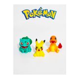 Suelo Butik Pokemon 3'lü Figür Seti Pikachu Charmander Bulbasaur 5cm Pokemon Figür Oyuncak