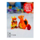 Suelo Butik Pokemon Charizard vs. Magmar Figürü Pokemon Figür Oyuncakları 7 Cm (2 Adet)