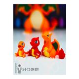 Suelo Butik Pokemon Charmander Evrim Gelişim Seti Charmeleon, Charizard Pokemon Figür Oyuncak 5-6-7,5 Cm