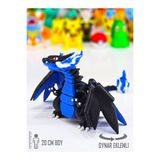 Suelo Butik Pokemon Mega Charizard X Eklemleri ve Kanatları Hareketli Pokemon Figür Oyuncakları 20 Cm