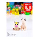Suelo Butik Pokemon Miyav Evrim Seti Meowth, Persian aPokemon Karakter Figür Oyuncakları 5-6 Cm