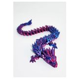 Suelo Butik Renk Değiştiren Kristal Ejderha Crystal Dragon 2 Renkli Mavi Mor Hareketli Figür Oyuncak 30 Cm